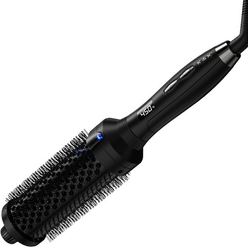 K&K Upgarde Thermal Brush, Pro 1 3/4 Inch Heated Round Brush with Ceramic Tourmaline, Blowout Look Ionic Thermal Round Brush Makes Hair Smoother 122-446°F Temperature Adjustment
