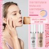 2PCS Color Changing Foundation,Full Coverage Foundation Long Lasting Flawless Liquid Foundation Set with 2 Cosmetics Sponge,Non-Greasy Liquid Cover Concealer Foundation Nude Makeup Base 30ml B