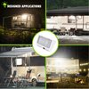 Leisure LED RV Exterior Motion Sensor Porch Utility Light 12v 300 LM Lighting Fixture. Replacement Lighting for RVs, Trailers Campers 5th Wheels White Base (White)