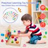 TooyBing Montessori Wooden Lacing Beads Toys for 2 3 4 Year Old Toddler Kids, Sequencing & Stacking Block Toy with Storage Box, STEM Preschool Learning Toys, Christmas Birthday Gifts for Boys Girls