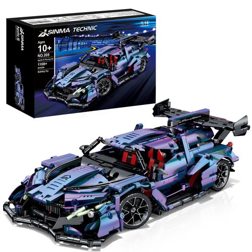 JSINMA Technic Sports Car Building Blocks 1:14 Apollo IE Raceing Car Model Building Kit Speed Champions MOC Construction Toy for Adults,Collectible Sports Cars for Boys Age 12-16 8-14(1108 Pieces)