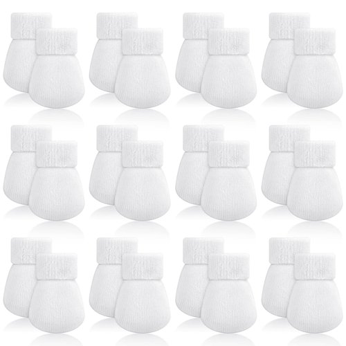 12 Pairs Preemie Mittens for Girls Boys Preemie Hand Mitten Premature Baby Mittens Preemie Gloves for Newborn Infant Toddler (White)