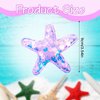 Amabro 6 Pcs Starfish Hair Clips, Glitter Sea Star Hair Barrettes Starfish Hair Accessories Sequins Snap Hair Clip Beach Sea Star Hairpins for Women Girls(Pink, Blue, Yellow)