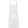 Hyzrz Chef Apron Hat Set, Chef Hat and Adult Kitchen Pocket Adjustable Apron with Butcher Hat Baker Costume for Men and Women Father's Gift (White)