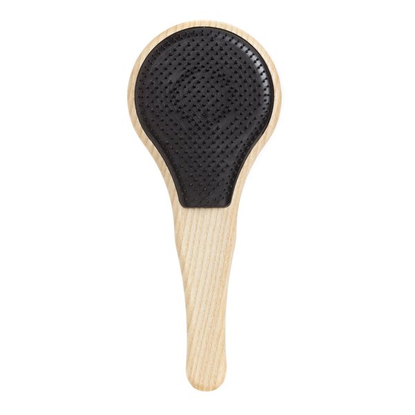 Michel Mercier Women's Wood Crafted Detangling Hair Brush for Thick Hair, Black