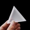 MIOBLET 10Pcs White Plastic Triangle Tray Nail Art Rhinestones Gems Crystal Beads Sorting Tray Manicure Tool