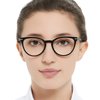 OCCI CHIARI Fashion Black Women's Reading Glasses Spring Hinge 6.0 5.0 4.0 0 1.0 1.5 2.0 2.5 3.0 3.5 (Black, 6.0)