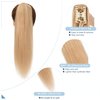 SEGO Claw Clip Ponytail Extension Human Hair Clip in Ponytail Hair Extensions Real Human Hair Pony Tails Hair Extensions Long Straight For Women -14 Inch 105g Dark Blonde