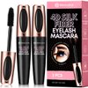 Neenoxtub 4D Silk Fiber Lash Mascara, Lengthening and Thick, Long Lasting, Waterproof & Smudge-Proof, Hypoallergenic Formula 2 Pack Black