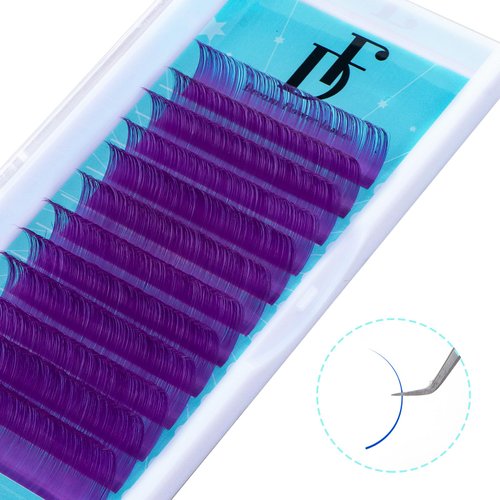 Violet Lash Extension Volume Eyelashes Extensions 0.05 CC 15-20mm Lash Tray Individual lash Extensions Classic Lash Extensions Soft Matte Black Single Lashes for Professional Salon Use