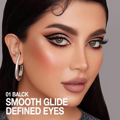 evpct Black Gel Eyeliner Pencils Eye Face Paint Stick Lipstick, Eye Liner Waterproof Smudge Proof Halloween Makeup Set Colored Cream Eyeliner Pen Crayon Eye delineador de ojos contra el agua 01