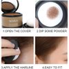 Instantly Hairline Shadow - SEVICH Hairline Powder, Quick Cover Grey Hair Root Concealer, Eyebrows & Beard Line, Hair Root Touch Up for Thinning Grey Hairline, Windproof&Sweatproof, Light Brown