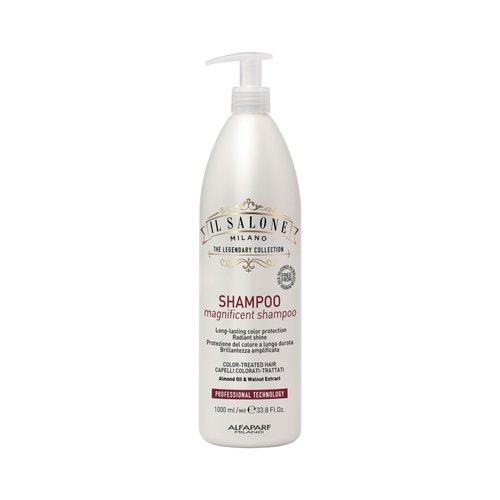 Il Salone Milano Professional Magnificent Shampoo - Color Safe Shampoo for Processed Hair - Enriched with Almond Oil for Radiant Shine - Salon-Quality Hair Care (33.8 oz / 1000 ml)