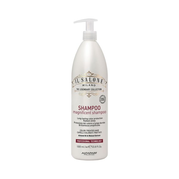 Il Salone Milano Professional Magnificent Shampoo - Color Safe Shampoo for Processed Hair - Enriched with Almond Oil for Radiant Shine - Salon-Quality Hair Care (33.8 oz / 1000 ml)