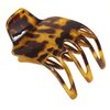 Parcelona French Wide Paw Savana Light Shell 2 ¼” Celluloid Covered Spring Side Slide In Jaw Yoga Hair Claw Clip for Women and Girls