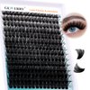 Eyelash Clusters Fluffy Lash Clusters Thick 280pcs Cluster Eyelash Extensions DIY At Home Individual Lashes Cluster Lashes by GEMERRY（100P-10-18mm)