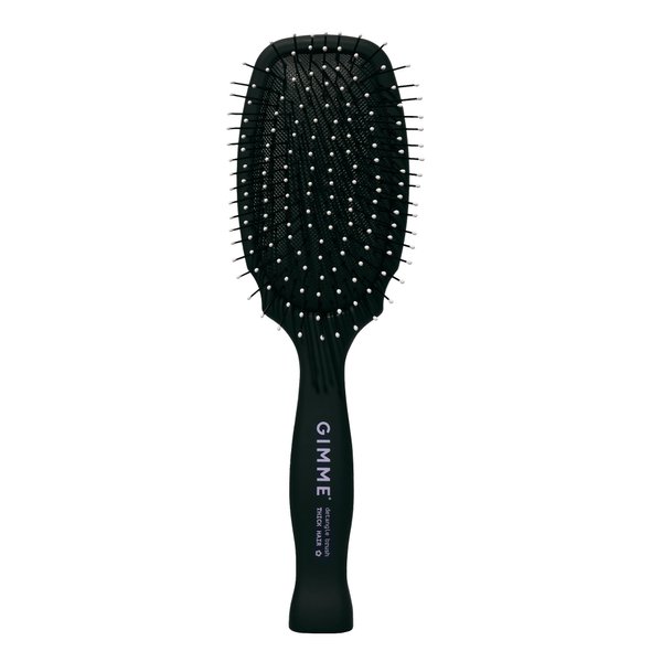 Gimme Beauty - Thick Hair Brush - Damage-Free Detangling Hair Brush with Anti-Static & Heat Resistant Nylon Bristles - Paddle Brush for Curly + Thick Hair