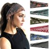 STGDAK Boho Headbands For Women Non Slip Fashion Wide Hair Band Turban Head Bands Yoga Workout Running Elastic Headband Stylish Wrap Headbands Hair Accessories for Teen Girls 6 Pack