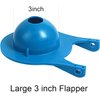 3 Inch Toilet Flapper Replacement Compatible with Gerber 99-788, Easy to Install with 2 Toilet Handle & Stainless Chain, Long Lasting Rubber Toliet Flapper, Blue(4PCS)