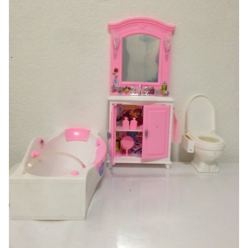 My Fancy Life Dollhouse Furniture- Bath Room with Bath Tub and Vanity