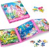 Princess Magnetic Puzzles for Toddlers 3-5 Girls, 20-25-30 Pieces Mermaid Puzzles for Kids Ages 4-6, Kids Puzzles Travel Entertainment Toys Magnet Puzzles for 2 3 4 5 6 Year Old Girls Birthday Gifts