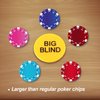 GSE Games & Sports Expert Small Blind, Big Blind, Dealer Button - Set of 3 Professional Casino Texas Hold‘em Poker Button for Gambling Card Games, Poker Nights, Tournaments