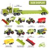 Oriate Kid's Farm Toys Realistic Tractor Vehicle Playset, Diecast Car Set Educational Mini Farm Animals with Flatbed Trailer,Birthday Gift for Children 3+ Year Old