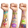 Spa Temporary Tattoos Birthday Themed Party Decorations Supplies Favors Cute Stickers Tattoo 8 Sheets 96 PCS Gifts for Girls Kids Boys Decor Class School Reward Carnival Christmas