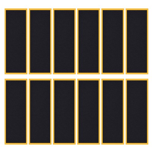 12 Piece Mini Finger Fingerboard Grip Tape,Foam Grip Tape Pro Fingerboard Tech Deck Performance Series，P-rep Professional Original Black Skateboard Fingerboard Foam Grip Tape Stickers,38mmX110mm