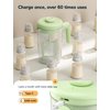 NehNeh Baby Electric Baby Formula Mixing Pitcher, Bi-directional Alternating Stirring | No Air Bubble | No Clumps | No Drip Spout | Spill-free Lid | Infant Formula Pitcher Mixer 36Oz, BPA Free -Green