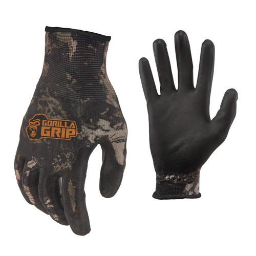 GORILLA GRIP Work Gloves with Grip, All Purpose Gloves for Fishing, Outdoor Work, and Automotive Work | Color: Veil Wideland| Size: Medium
