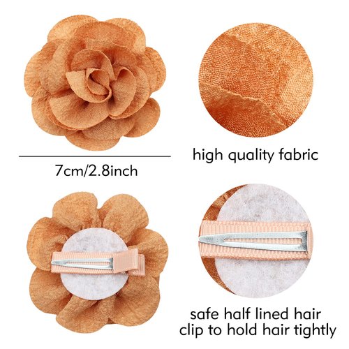 inSowni 20 Pack Colorful Vintage Retro 7cm / 2.8" Rose Flower Alligator Hair Clips Duckbill Hair Barrettes Small Cute Floral Hair Bows Fancy Hair Accessories for Baby Girls Toddlers Kids Teens Women