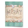 Designer Greetings Christmas Cards - Box Set 18 Cards and 18 Envelopes - Merry Christmas Written in the Sand with Seashells Spelling Merry