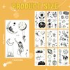 Jeffdad 9 Sheets Luminous Temporary Tattoos For Kids, Funny Planet Temporary Tattoos Glow Stickers Kids Temporary Tattoos for Party Supplies for Boys Children Outer Space Party Favors