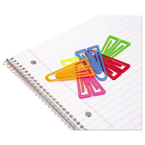 Baumgartens LP0200 Plastiklips Paper Clips, Small, Assorted Colors, 1,000/Box