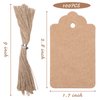 SallyFashion 100pcs Kraft Paper Gift Tags with String, Blank Gift Bags Tags Price Tags(Brown)