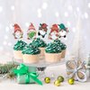 Gyufise 36Pcs Christmas Gnomes Cupcake Toppers Christmas Dwarf Santa Claus Snowflake Cupcake Picks Cake Decorations for Merry Christmas Theme Happy New Year Holiday Party Supplies