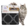 Fresh Kitty Durable XL Jumbo Foam Litter Box Mat – No Phthalate, Water Resistant, Traps Litter from Box, Scatter Control, Easy Clean Mats – Black & White 40"x 25", Black/White Quatrefoil (9036)