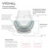 VoChill Stemless Wine Glass Chiller | Keep the Chill In Your Glass | New Wine Accessory | Separable & Refreezable Chill Cradle | Actively Chills Stemless Glassware | Quartz, Single Stemless