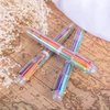 EEOYU 6 Pack Multicolor Pens 0.5mm 6-in-1 Retractable Ballpoint Pens 6 Colors Transparent Barrel Ballpoint Pen for Office School Supplies Students Children Gift