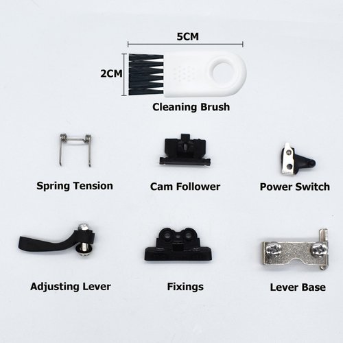 Professional Hair Clipper Repair Parts, Adjusting Lever, Power Switch, Spring Tension, Cam Follower, Lever Base, Latch Plate, Screws Compatible with Wahl Magic Clip 8148/8504/8591/1919 Hair Clippers