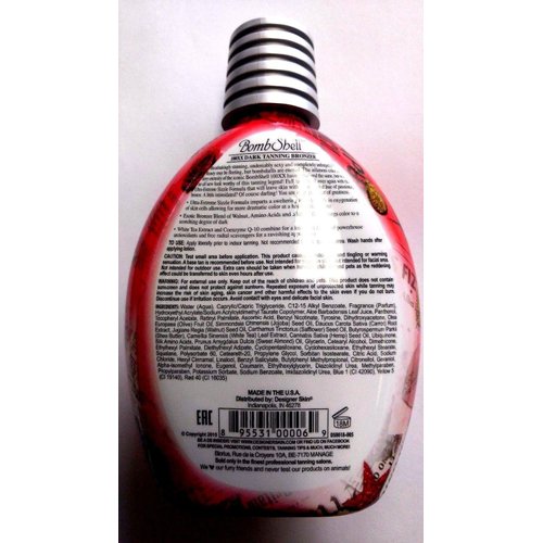 Designer Skin Bombshell Tanning Bed Lotion 100x Hot Tingle Bronzer 400 Ml 13.5 Oz Bottle