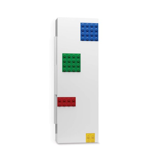 Lego Stationery Pencil Box with Four Building Bricks and Lego Minifigure (Minifigure Colors May Vary)