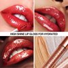 Clear Shimmer Lip Gloss Lip Plumper Gloss Tinted Glitter Lipgloss Lip Oil Teens Moisturizing High Shine And Vegan Plumping Lip Gloss For Women Girls Long-Lasting Dry Lip Care (01 # Clear Shimmer)