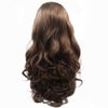 Greenmirr Long Wavy Brown Lace Front Wigs 13x4 Lace Front with Heat Resistance Synthetic Hair 26in