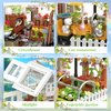 Flower House Building Set, Greenhouse Building Block Set with LED Lights, DIY Greenhouse KIt-Ideal Gifts for Kids and Adults-Plant and Animal Lovers, 1188PCS
