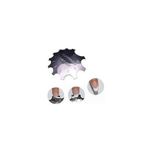 C-Shade Easy French Smile Line Nail Art Manicure Edge Trimmer Nail Cutter Acrylic Tool with 11 Sizes-FS01