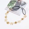 Ainvhh 4 Pieces Elastic Flower Head Chains Gold Leaves Headbands for Women Metal Chain Hair Band Head Pieces Wedding Hair Jewelry Festival Prom Wedding Headpiece for Women and Girls