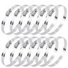 Selizo 12Pcs Hose Clamps, 4 Inch Hose Clamp 304 Stainless Steel Hose Clamps Duct Clamp Worm Gear Adjustable 91-114mm Hose Clamp, Fuel Line Clamp for Plumbing, Automotive and Mechanical Applications