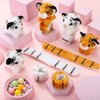 Sosation 6 Pcs Stuffed Animal Slap Bracelets for Kids Hug Slap Bracelet Bulk Tiger Stuffed Animal Plush Kids Toy for Valentines Day Easter Birthday Gifts Party Favors(Tiger Style)